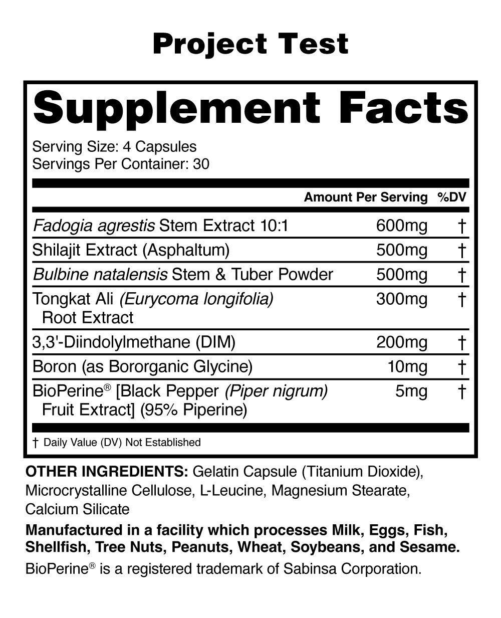 ANABOLIC WARFARE PROJECT TEST Muscle Mass Strength Hormone Sexual Health 120 Cap