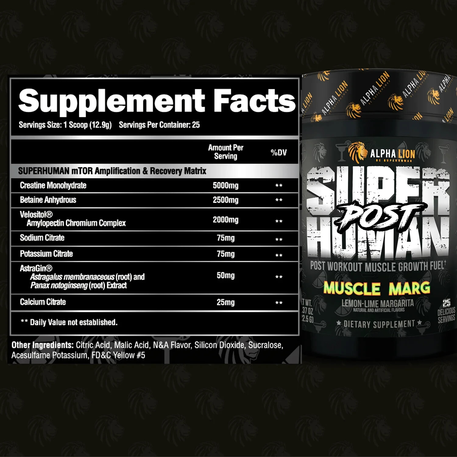 Alpha Lion Super Human Post Workout Recovery Creatine 25 Servings 3 Flavors New
