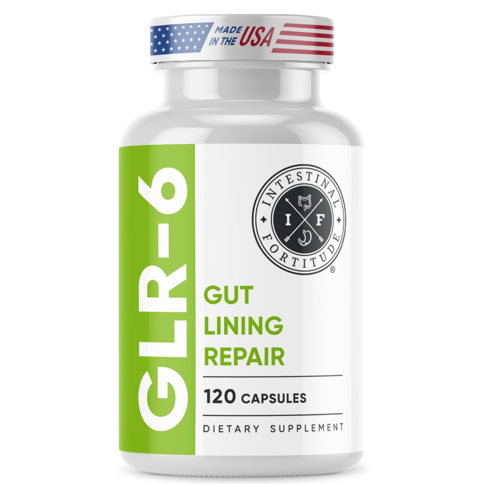 Intestinal Fortitude GLR6 Gut Health Supplement for Women and Men, 120 Capsul…