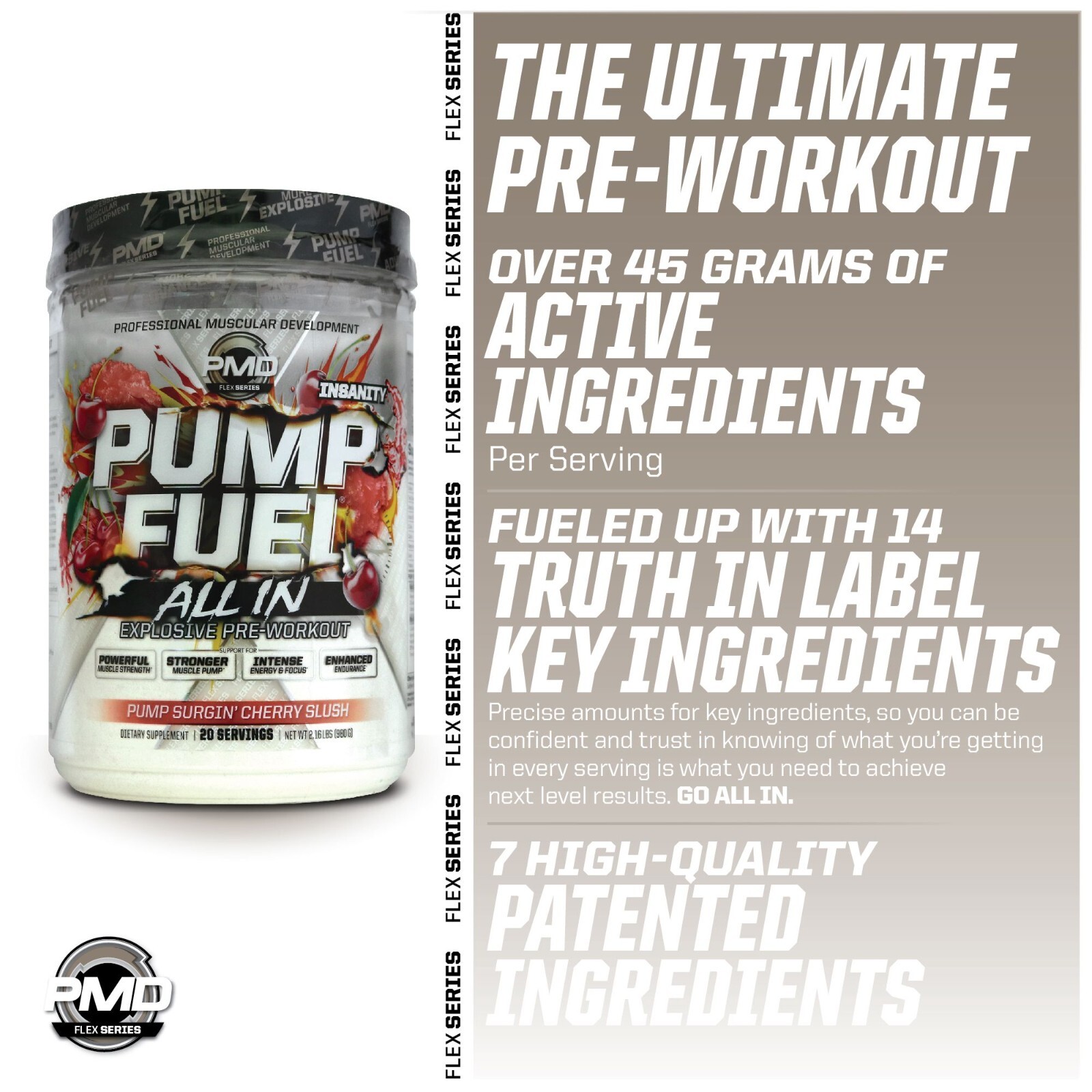 Pump Fuel ALL IN Insanity Ultimate Muscle Pump Supplement & Pre Workout Powder