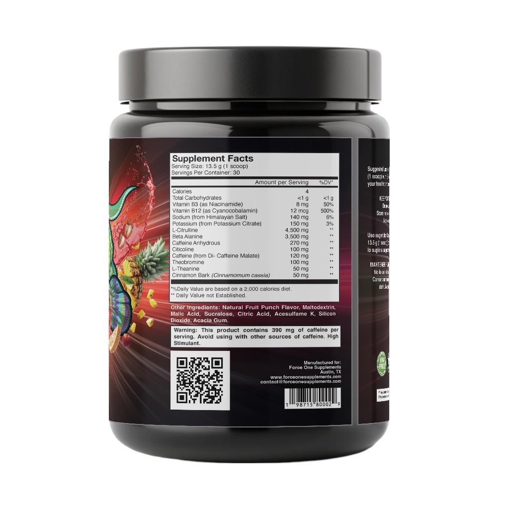 Pre-Workout – Fruit Punch Flavor