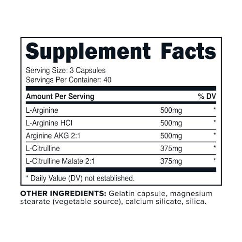 Primaforce Nitric Oxide Booster (2,250mg, 120 Capsules) – 40 Servings of Our for