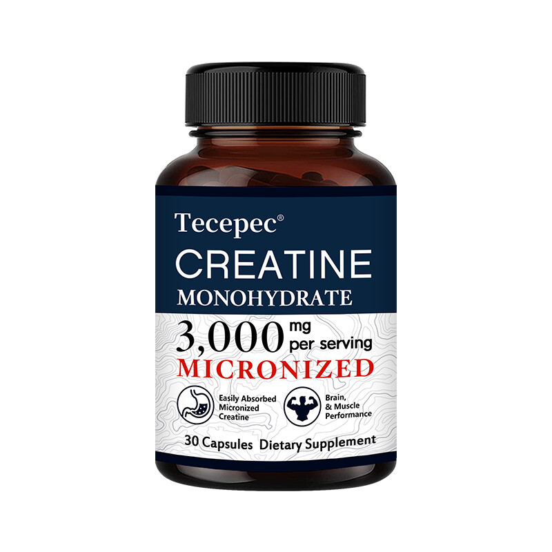 Creatine Monohydrate 3000 Mg Capsules Muscle Mass Strength Regeneration