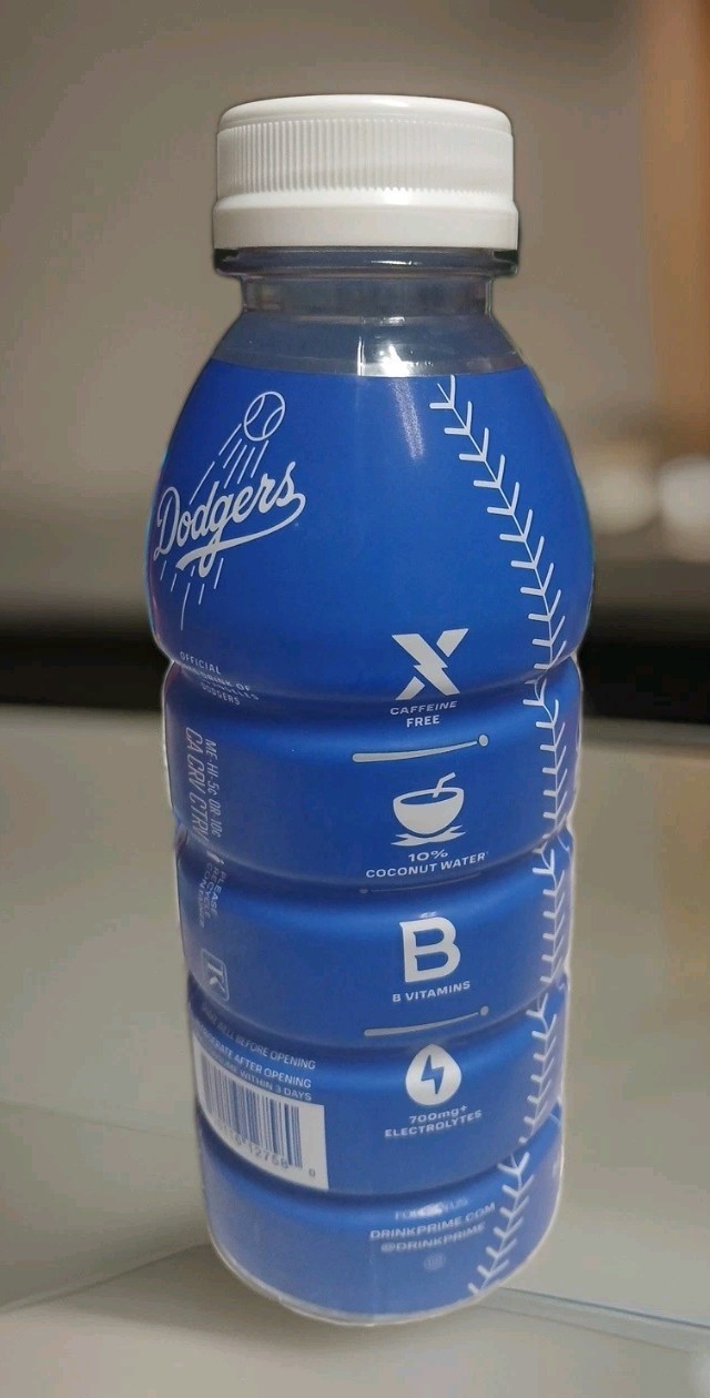 NEW Prime Hydration Drink LA DODGERS New Version 16.9 Blue Chill Flavor