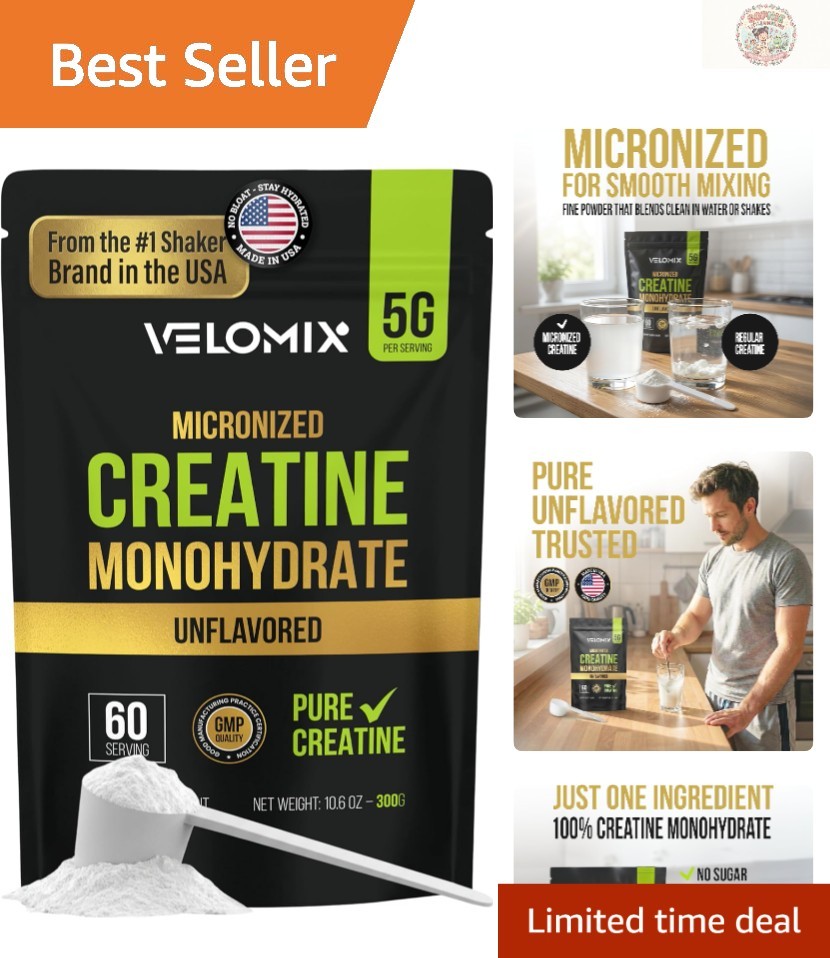 Creatine Monohydrate Powder – Supports Strength & Recovery, 5000mg per Serving