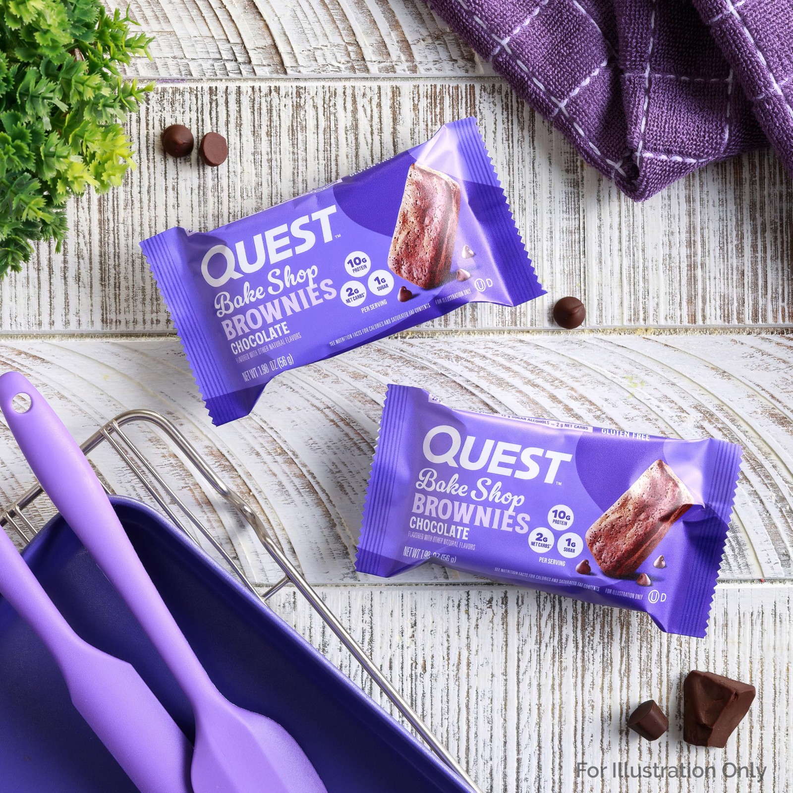 Quest Nutrition Bake Shop Chocolate Brownies 10G Protein 2G Net Carbs 1G Sugar