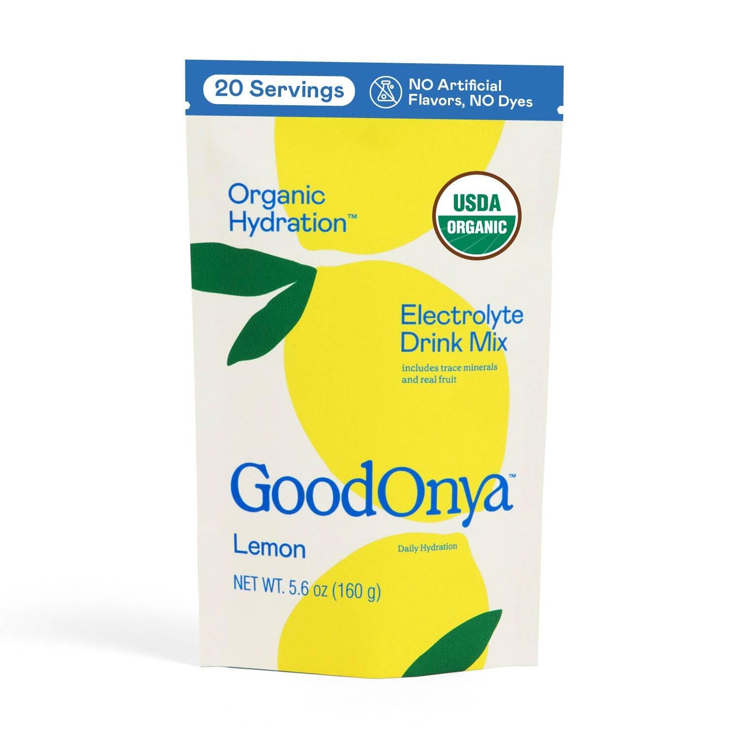 Organic Hydration Electrolyte Drink Mix, Certified Organic Hydration Powder, Non
