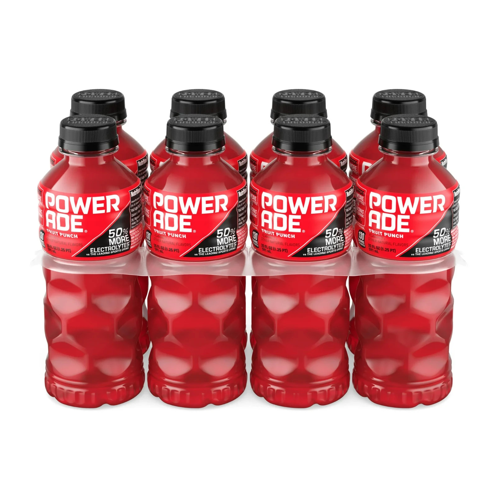 POWERADE Fruit Punch Electrolyte Sports Drink Bottles, 20 fl oz, 8 Pack