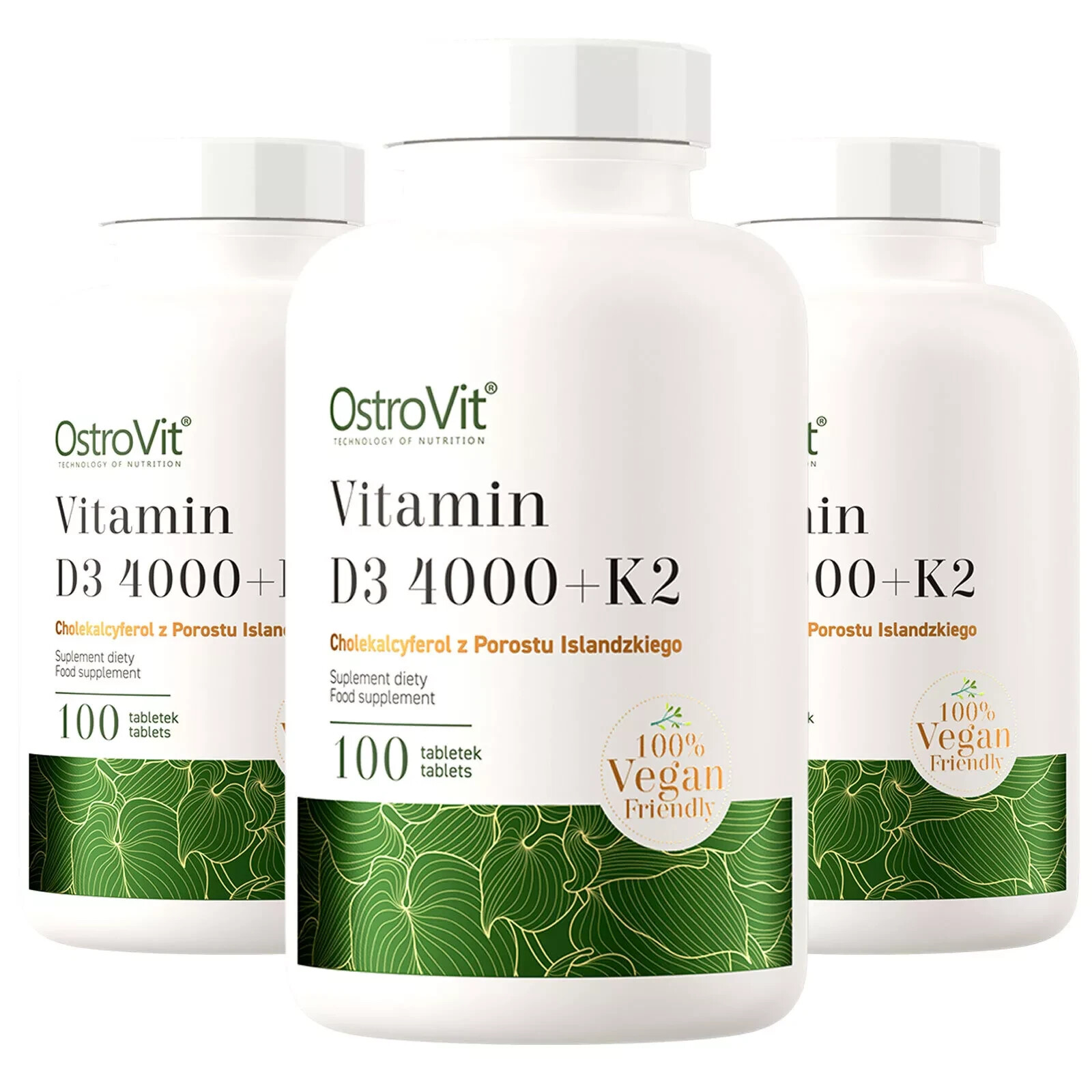 VITAMIN D3 4000 + K2 – 100-800 Tab -VEGAN- support immune system,muscle function