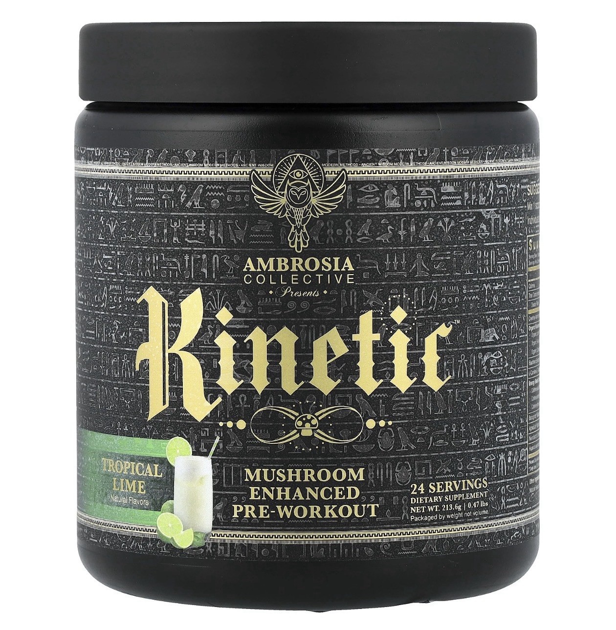 Kinetic Mushroom Enhanced Pre Workout Ambrosia Collective Tropical Lime