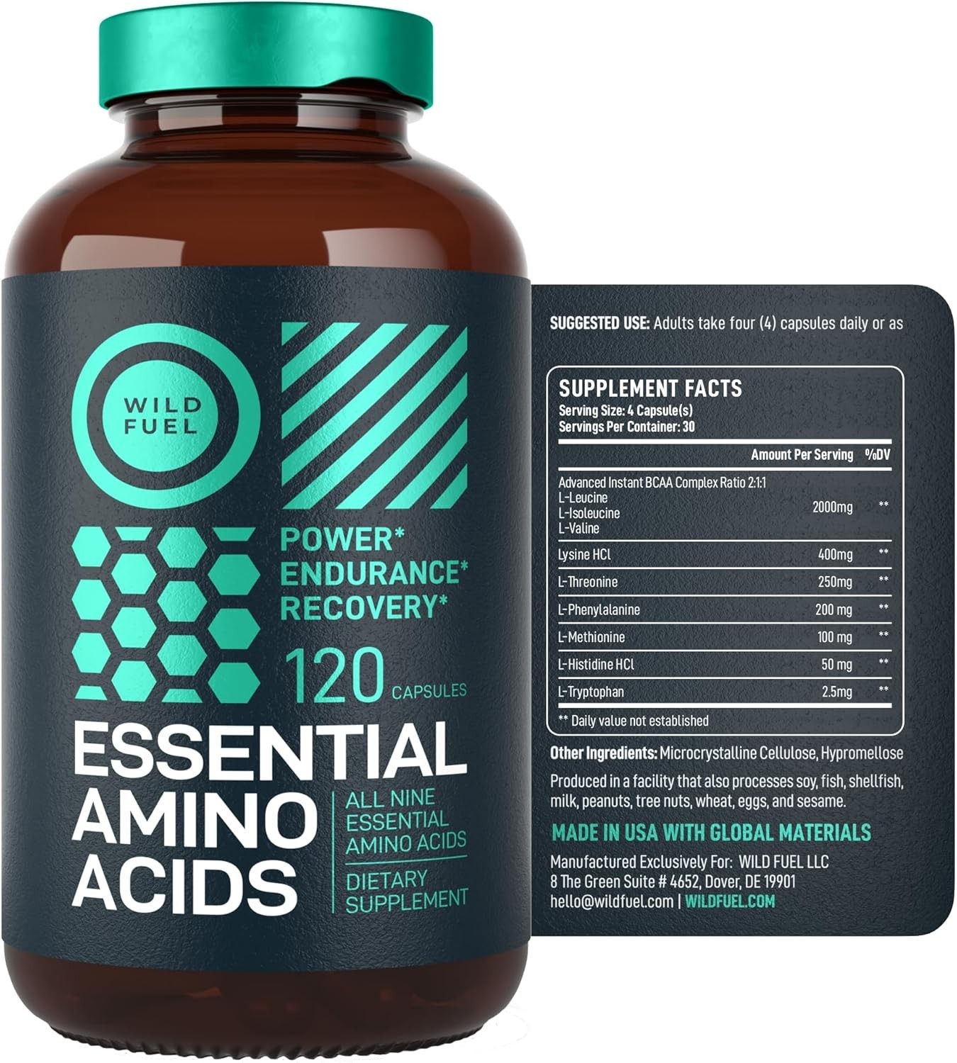 Essential Amino Acids – 1 Gram Per Serving Powder Blend of All 9 Essential Amino