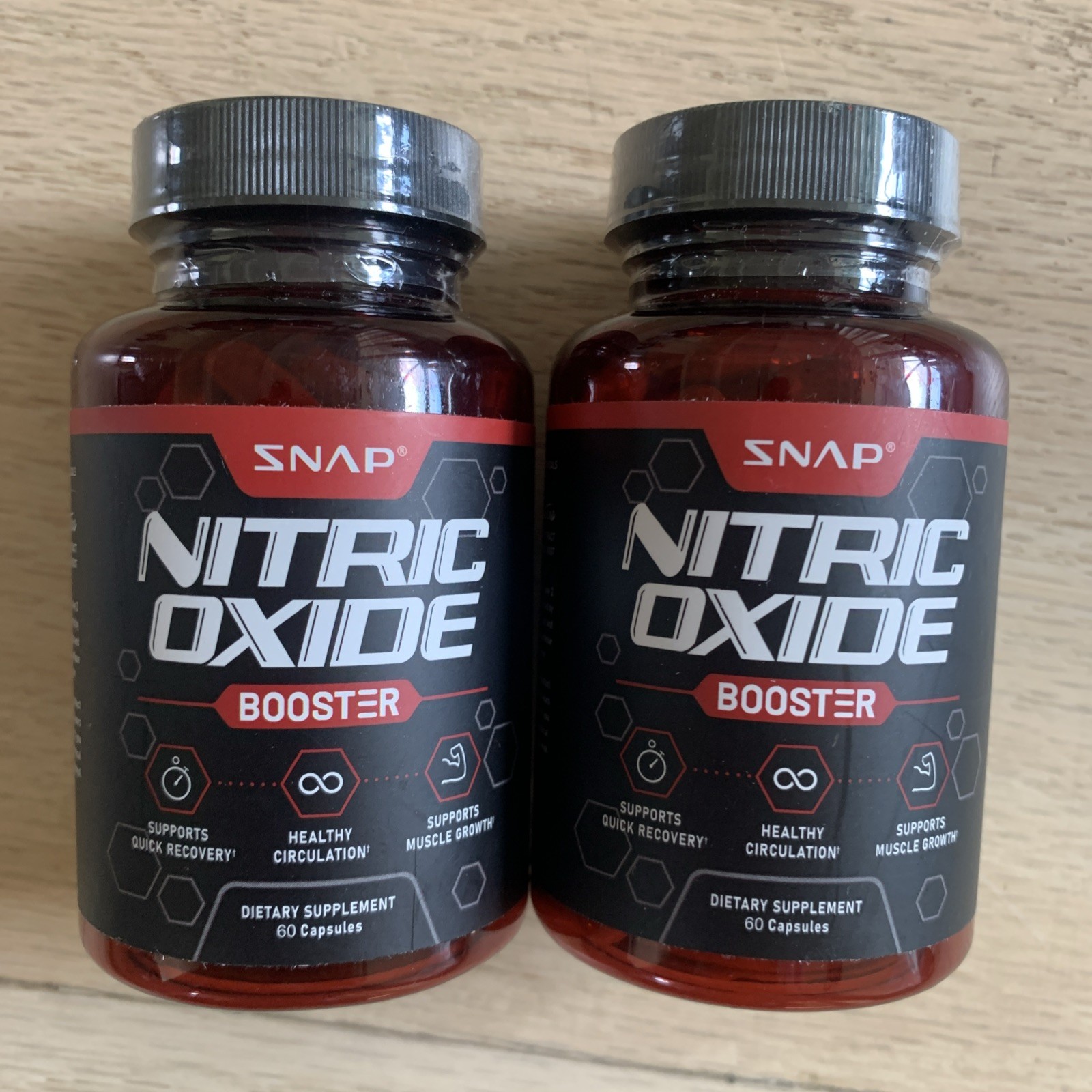 2x Nitric Oxide Natural Booster Supplement L-Arginine, L-Citrulline 1500mg 120ct