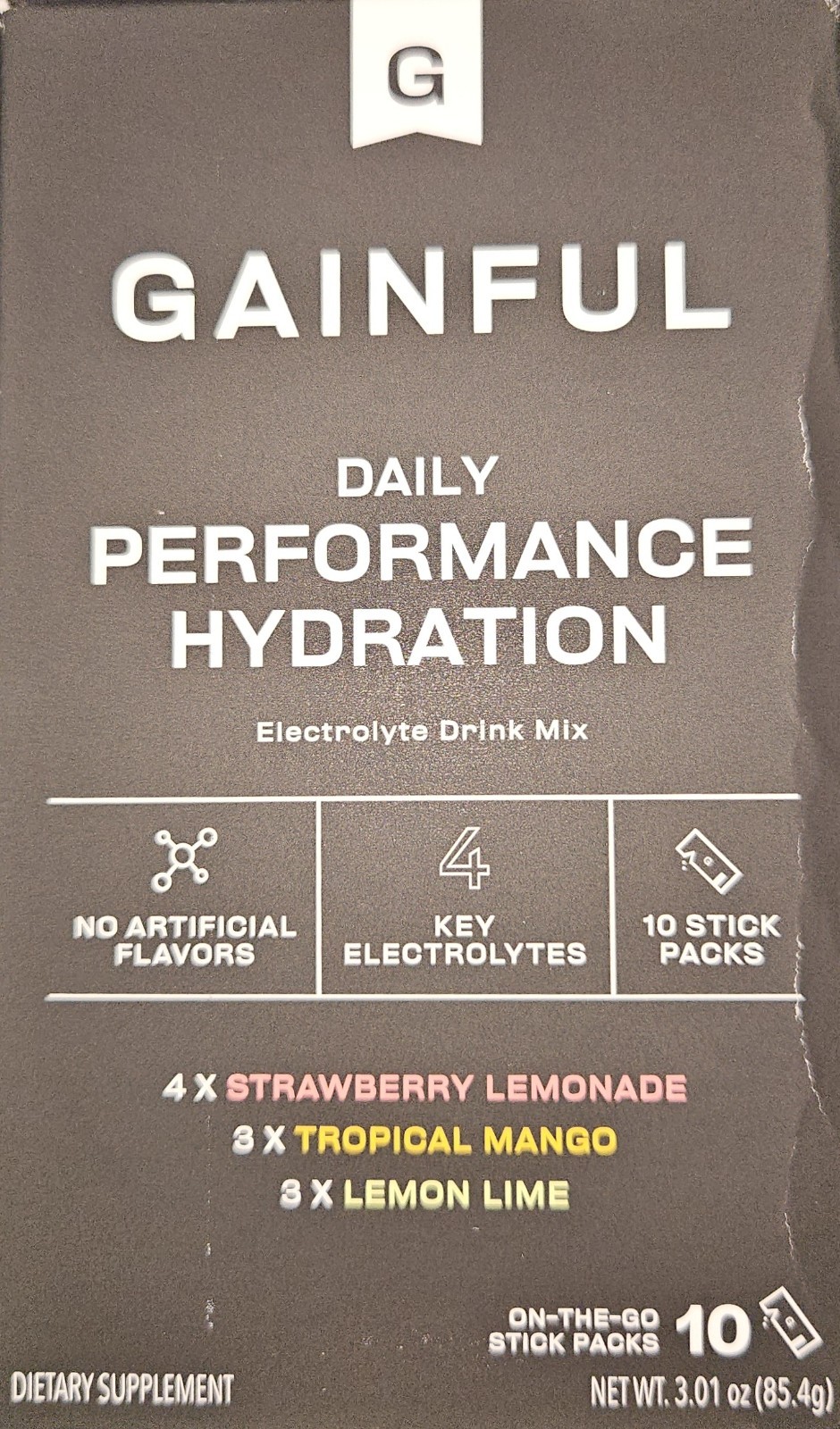 Gainful Hydration Packets Variety 2 Pack Decaffeinated w/ Electrolytes 20 Sticks