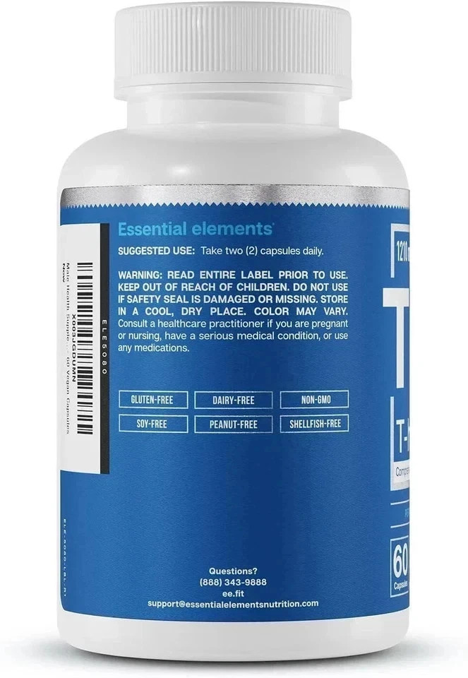 Authentic Essential Elements T-Hero Male Health Supplement Brand, FS | Pack of 5
