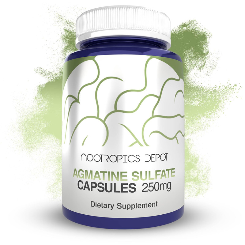 Nootropics Depot Agmatine Sulfate Capsules 250Mg 240 Count Nitric Oxide Pump