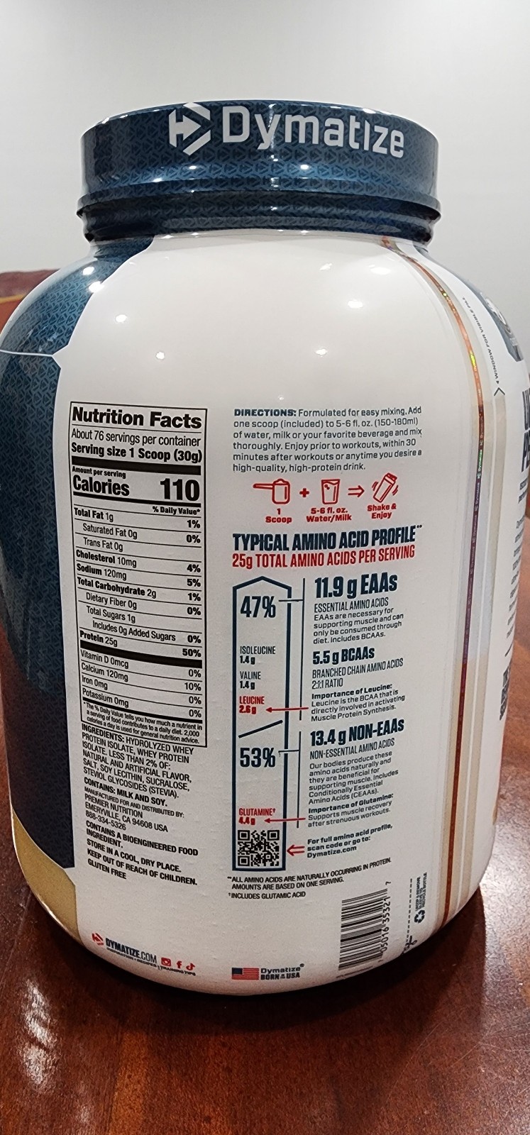 Dymatize ISO 100® Whey Protein Isolate – Gourmet Vanilla 5LBS