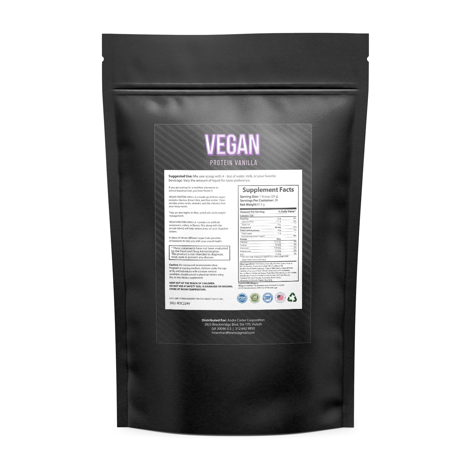 2lb Vegan Protein Vanilla – 28 servings