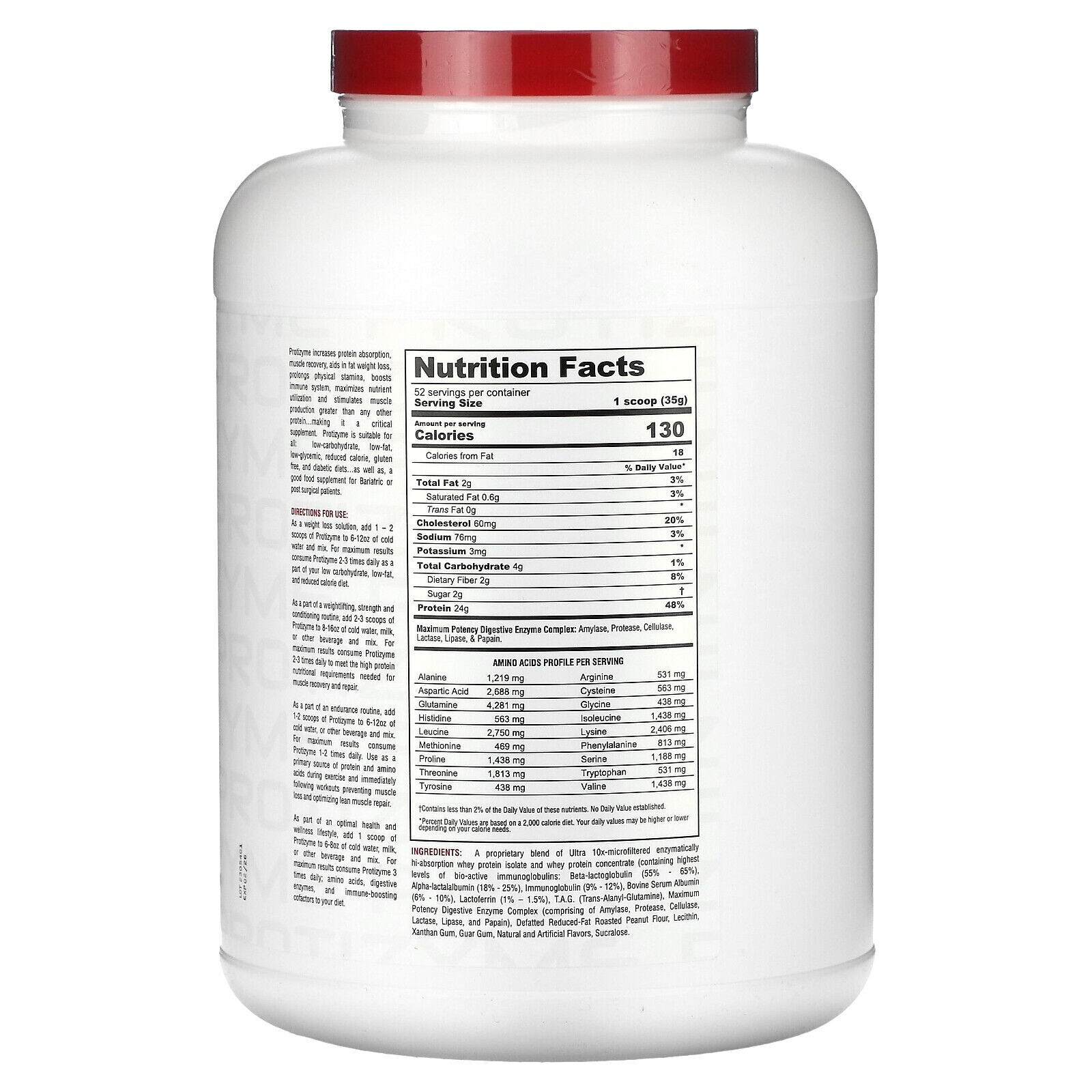 Protizyme, Specialized Designed Protein, VANILLA 4 lb