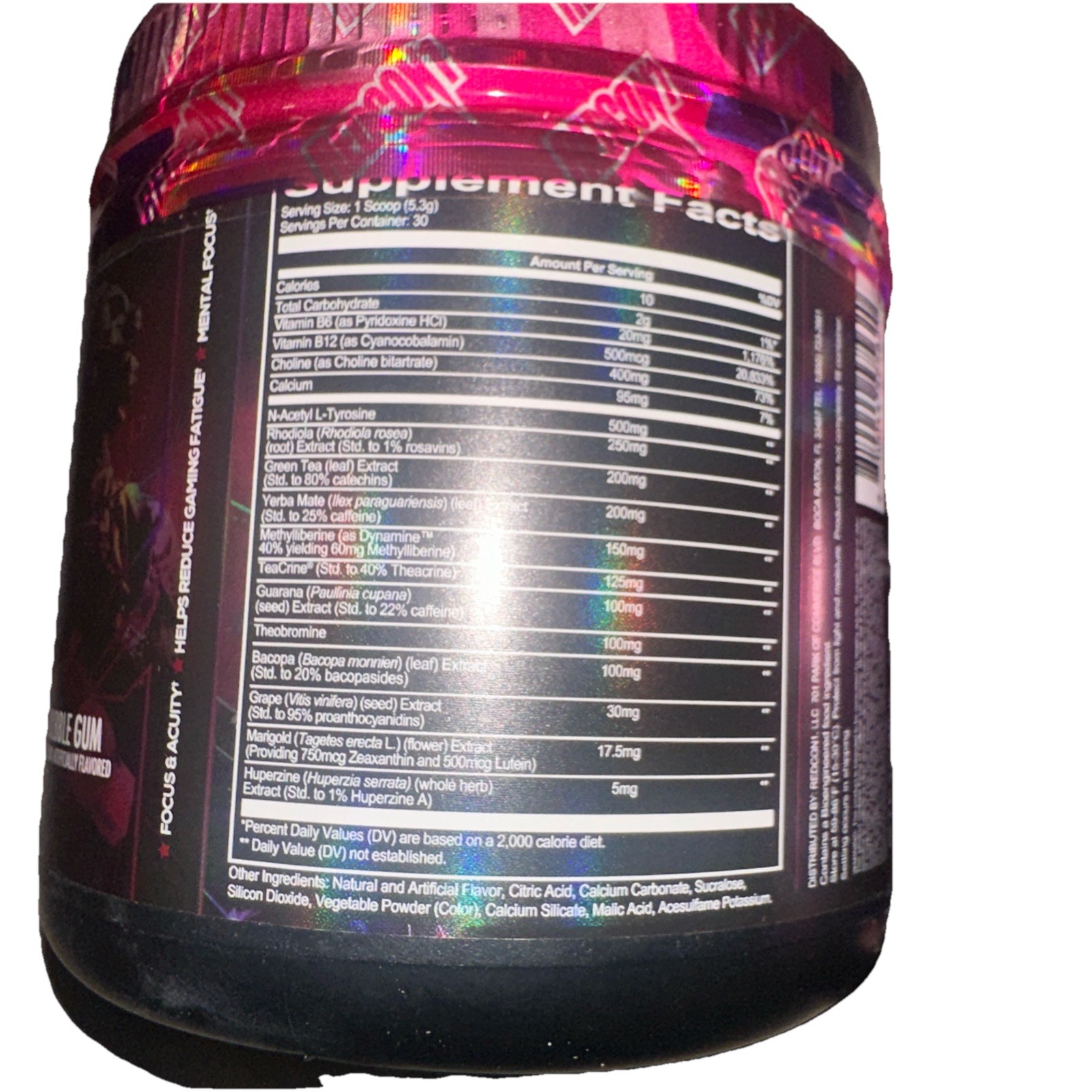 Lot 2 REDCON1 War Games Gaming Focus Nootropic Powder 30 Servings Exp: 07/2027