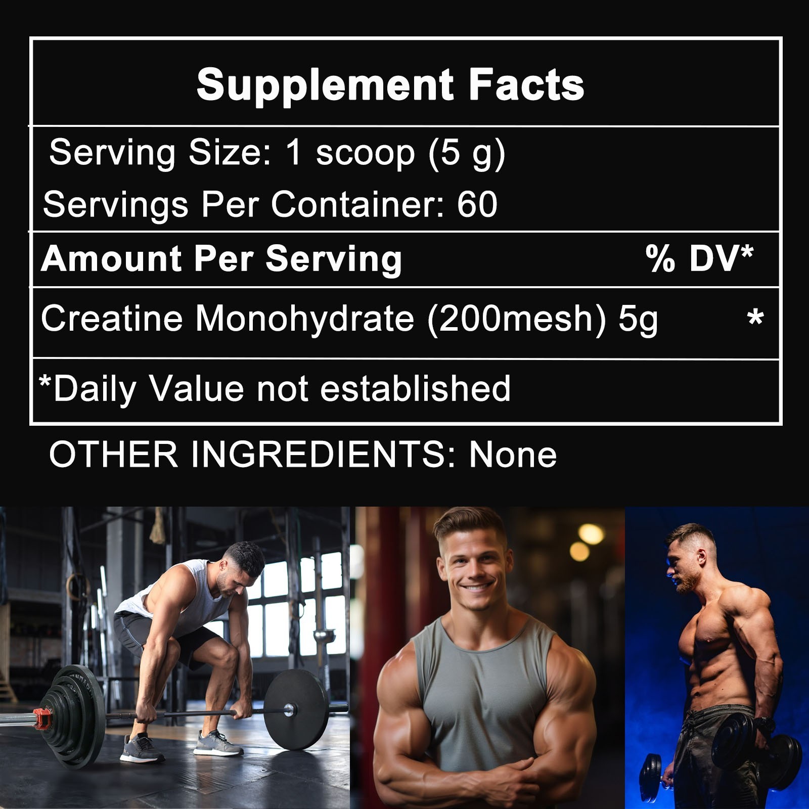 Creatine Monohydrate Powder Pure Micronized Creatine Muscle Recovery + Builder