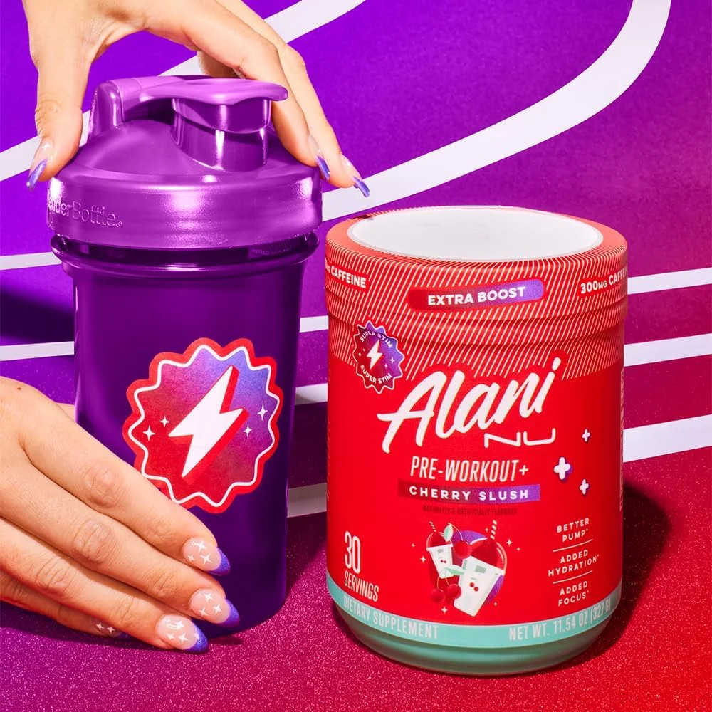Pre-Workout+ Powder, Cherry Slush, 30 Servings, 300Mg Caffeine
