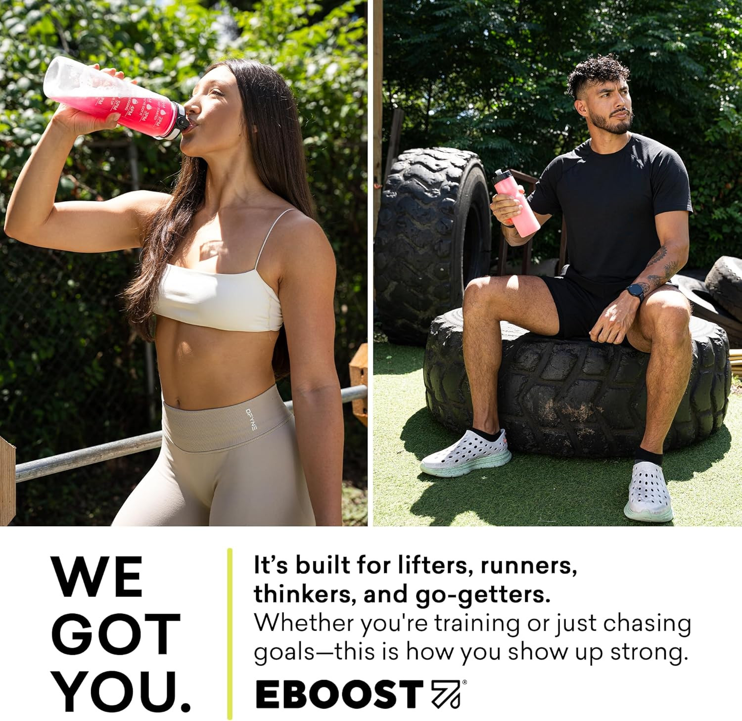 EBOOST POW Natural Pre Workout Powder, Berry Melon Fizz, 20 Servings