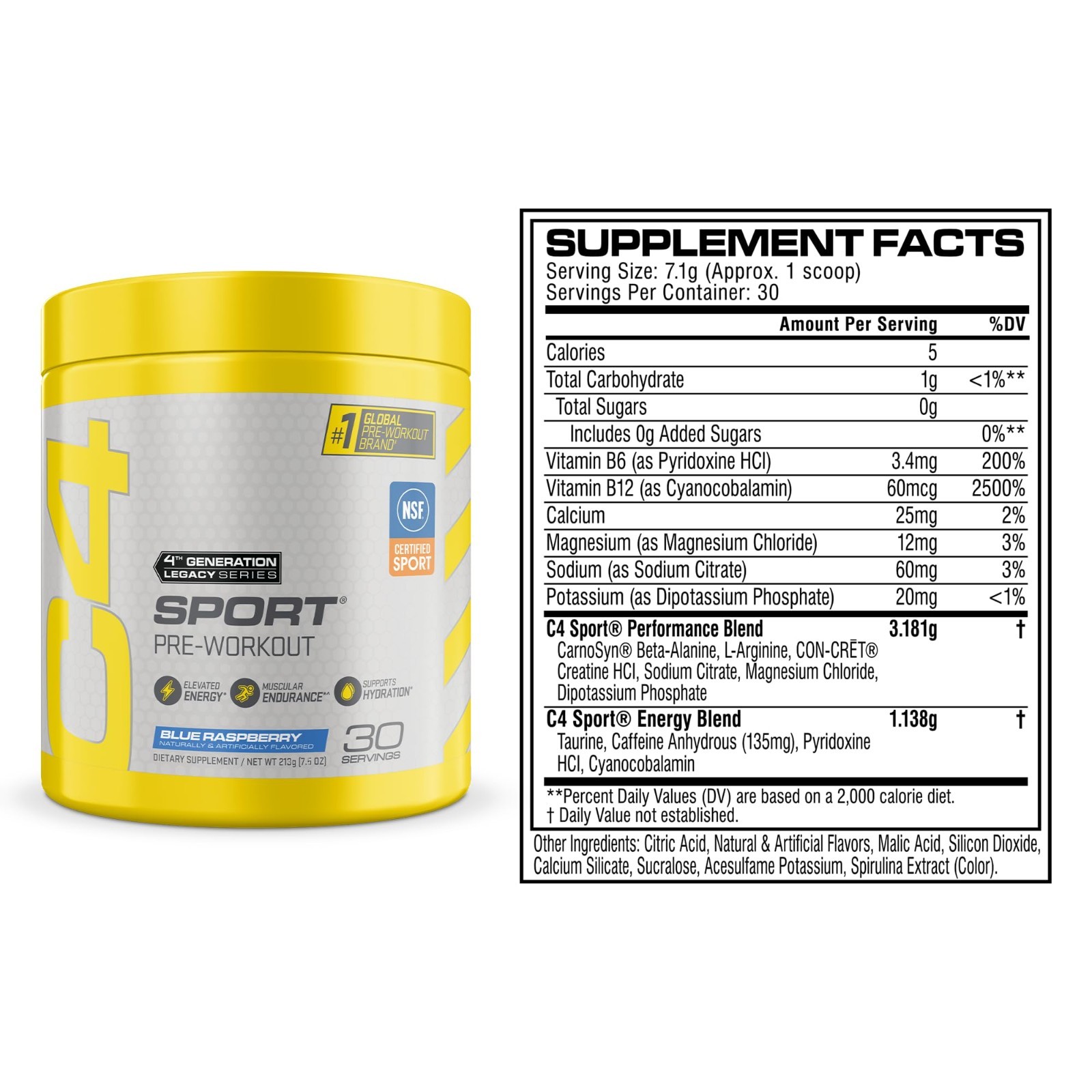 Pre Workout Powder with 135mg Caffeine | Energy Boost, 30 Servings, Fitness Fuel