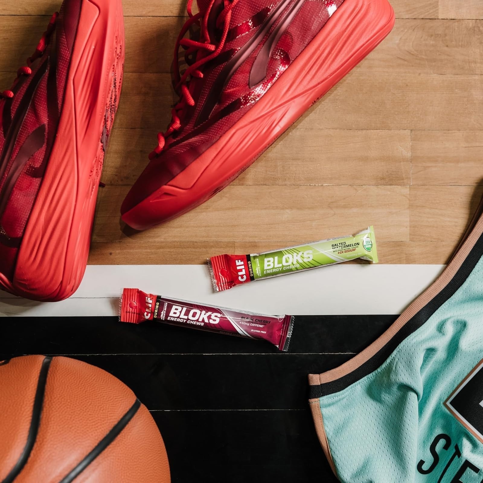 CLIF BLOKS Strawberry Flavor Energy Chews – Plant Based, Non-GMO, 18 Count