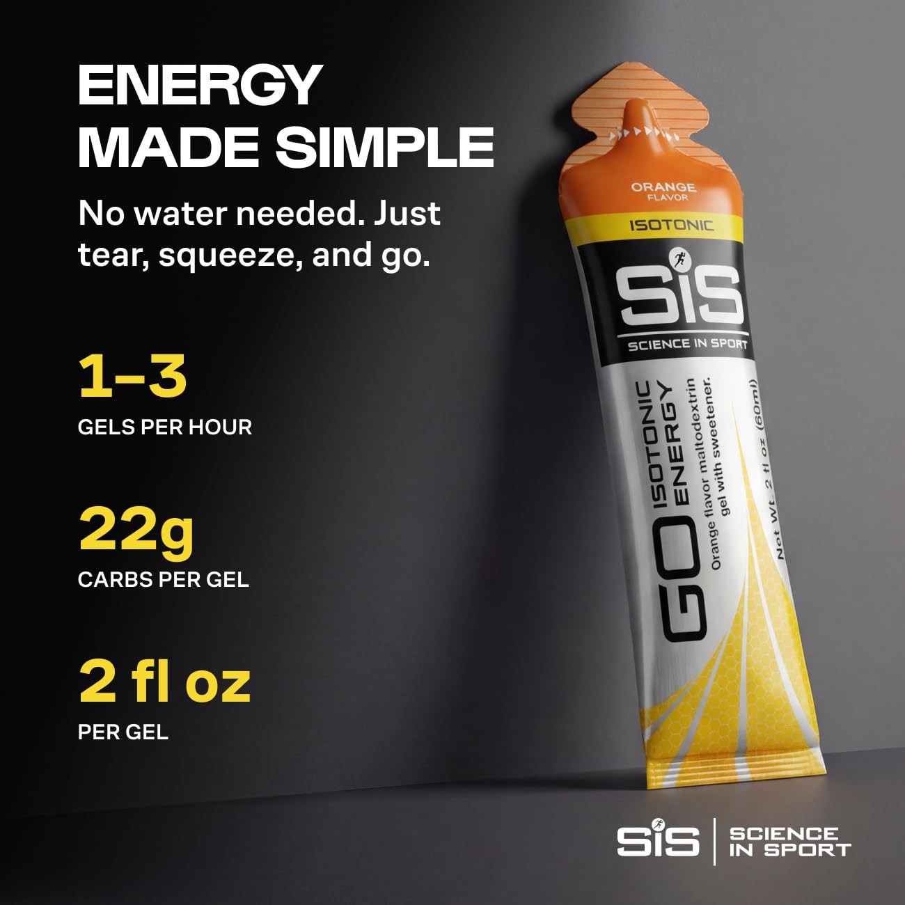Science in Sport GO Isotonic Energy Gel – 60 Fl Oz (Pack of 1), Orange