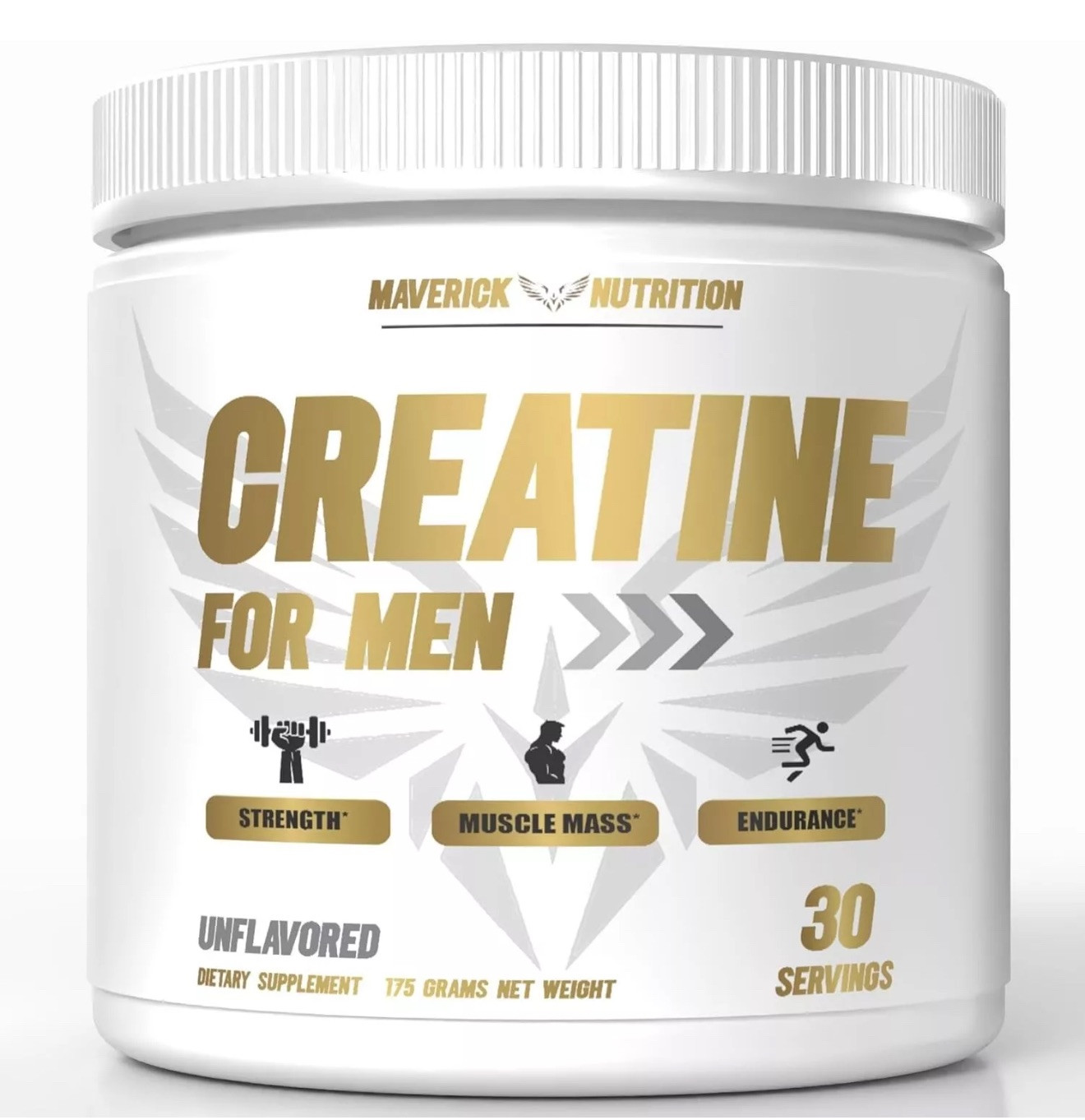 Creatine Monohydrate 5g Men Powder 30 Servings Maverick Nutrition Exp:06/2026