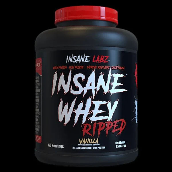 INSANE WHEY RIPPED VANILLA PROTEIN BY INSANE LABZ GREAT TASTING FAT BURNING