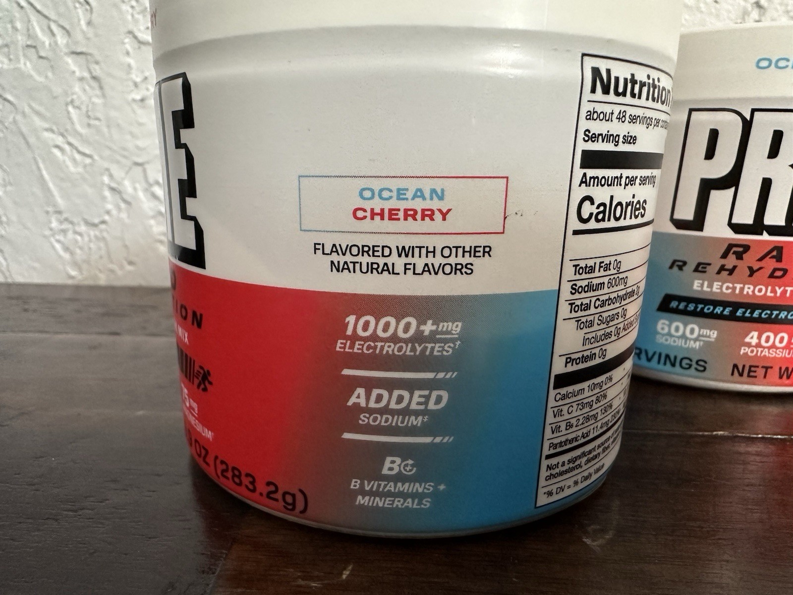 2 Pack PRIME Rapid Rehydration Electrolyte Drink Mix, Ocean Cherry (9.9 oz X 2)