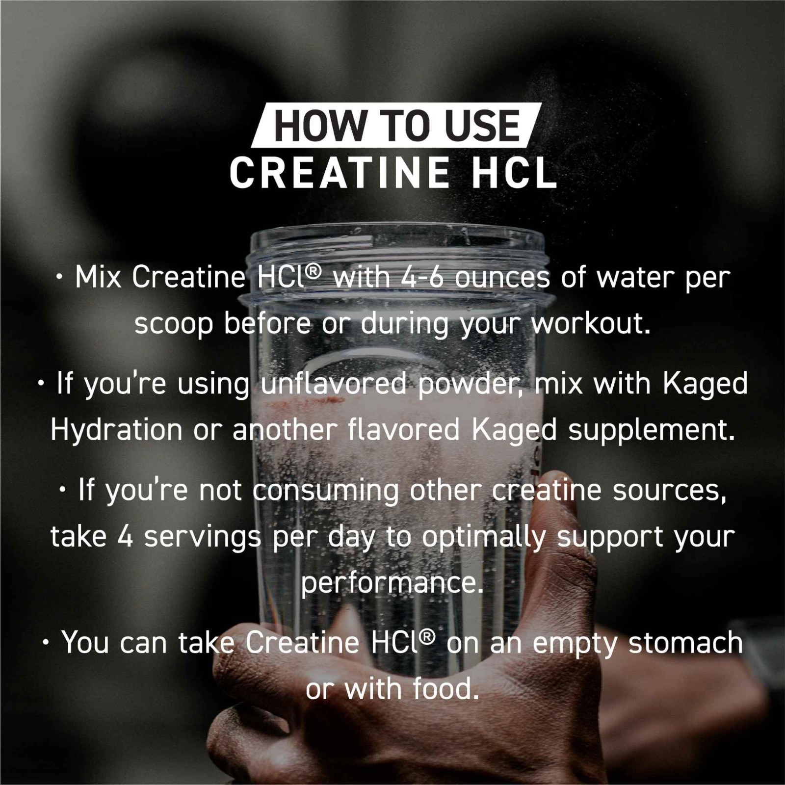 Creatine HCl Powder – 7X Concentrated, Muscle Building, High Absorption, Vegan,