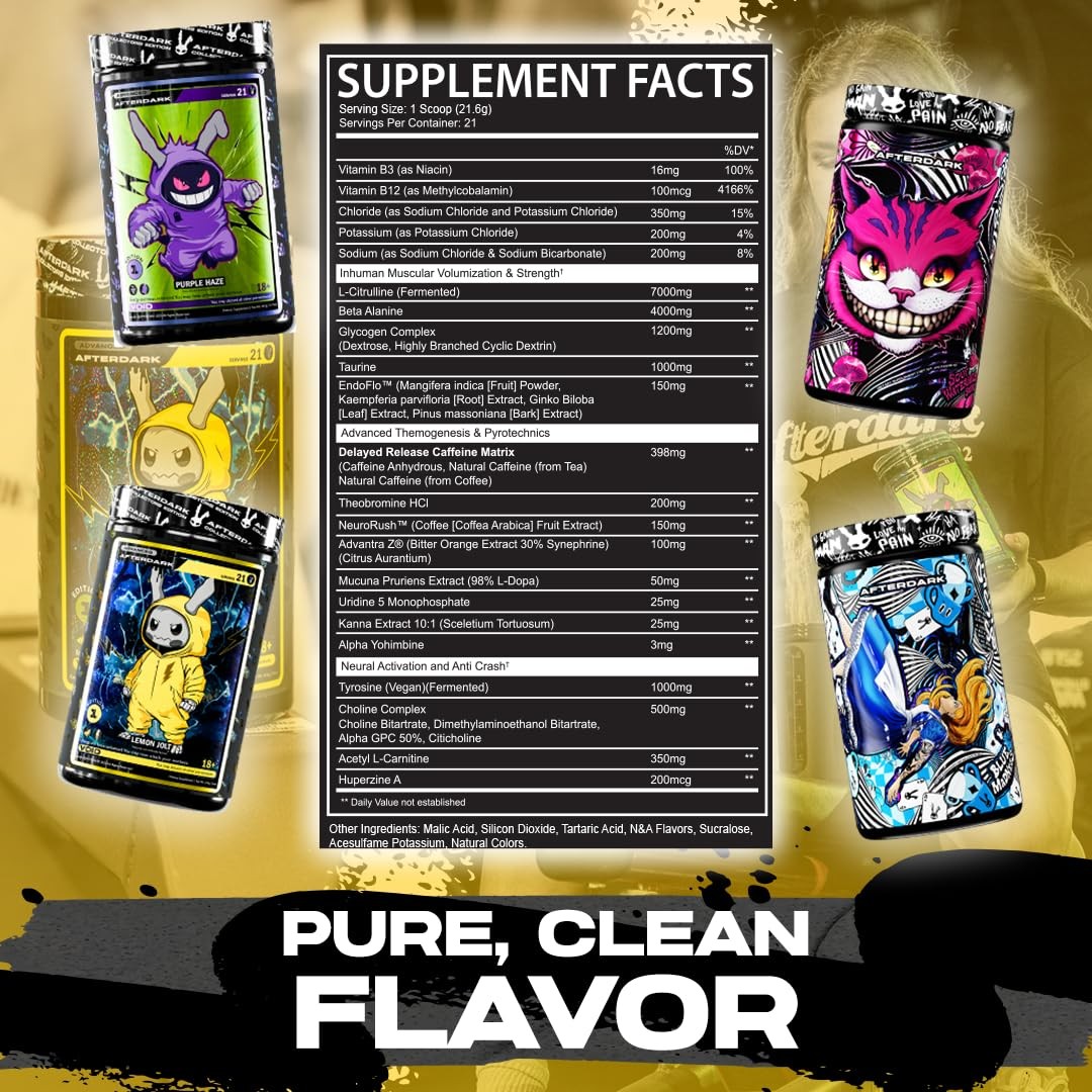 Afterdark Inhuman Void Pre-Workout Powder Enhanced Mind-Muscle Connection