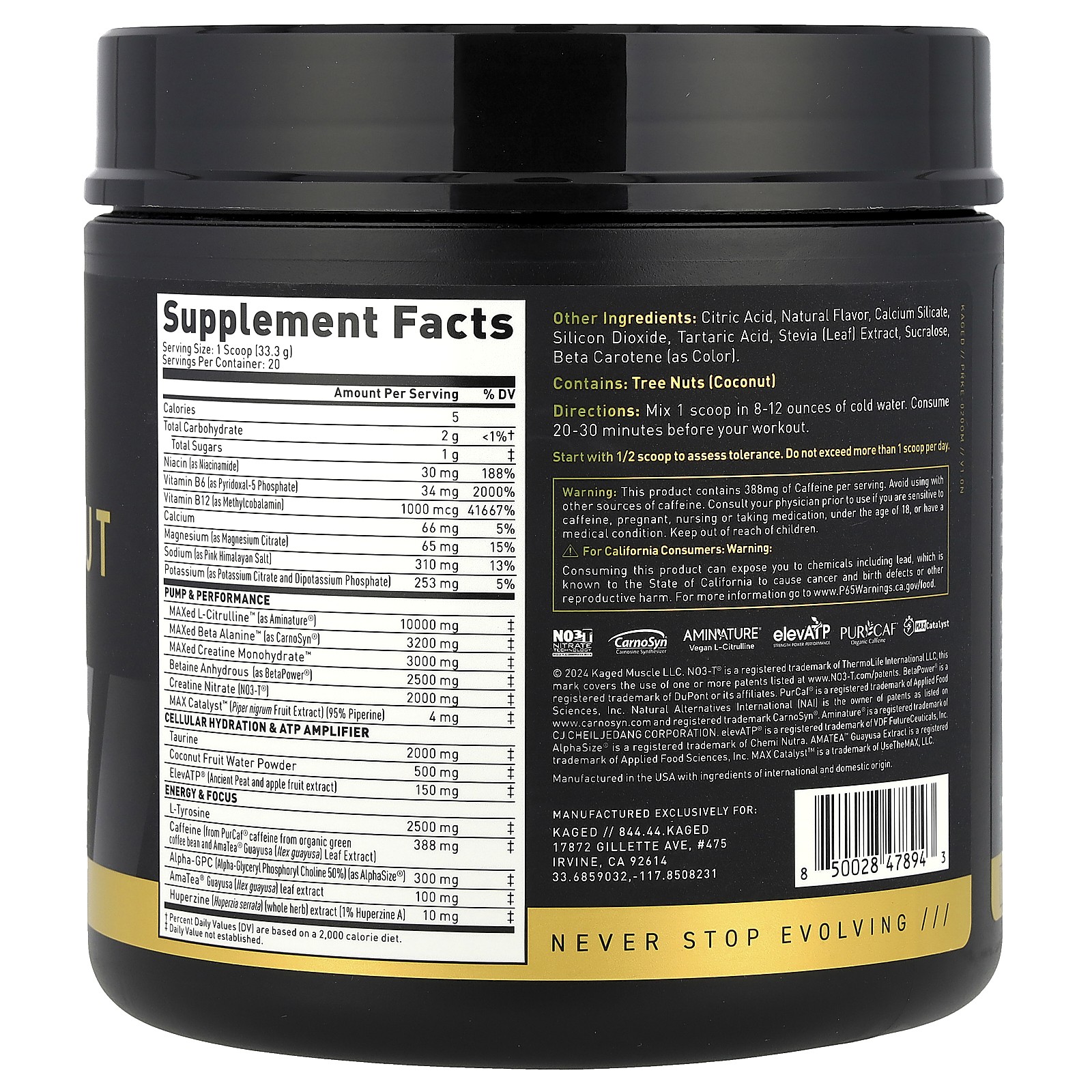 Elite Series, Pre-Workout, Orange Mango, 1.47 lb (666 g)