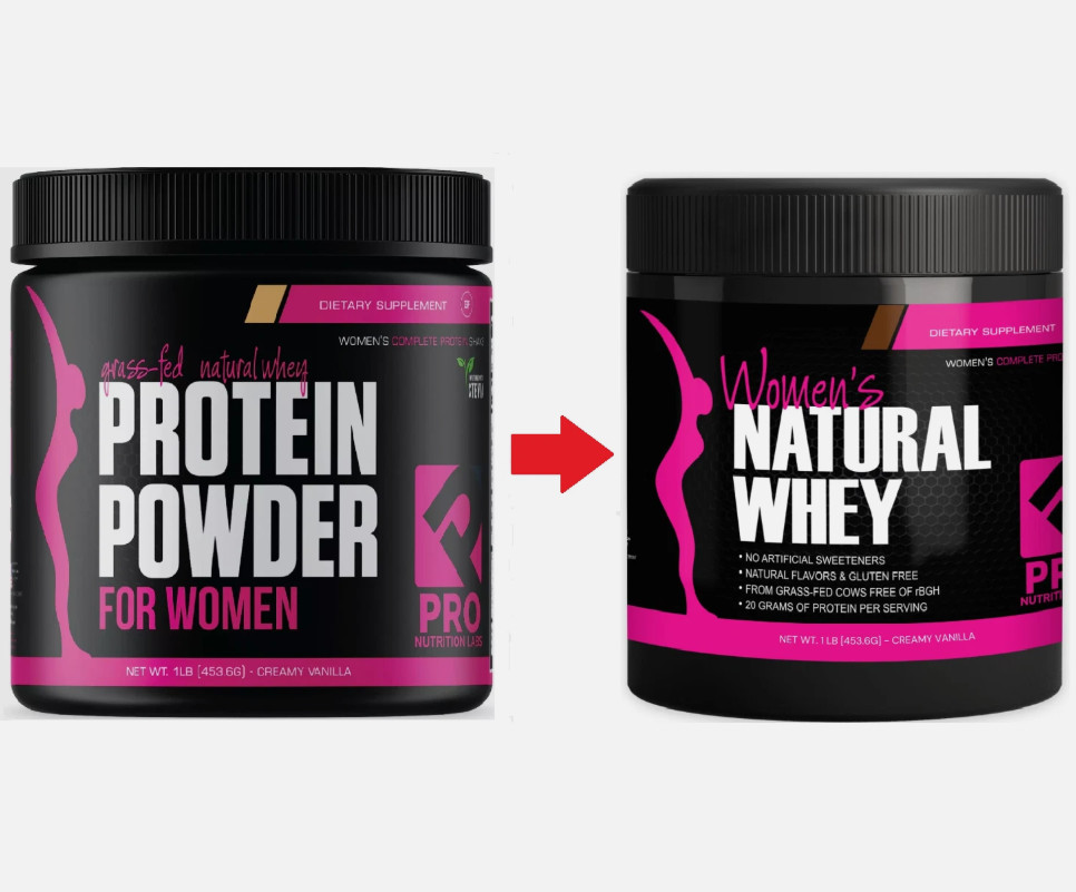 PRO NUTRITION LABS Whey Protein Vanilla Powder for Women Supports Lean Muscle
