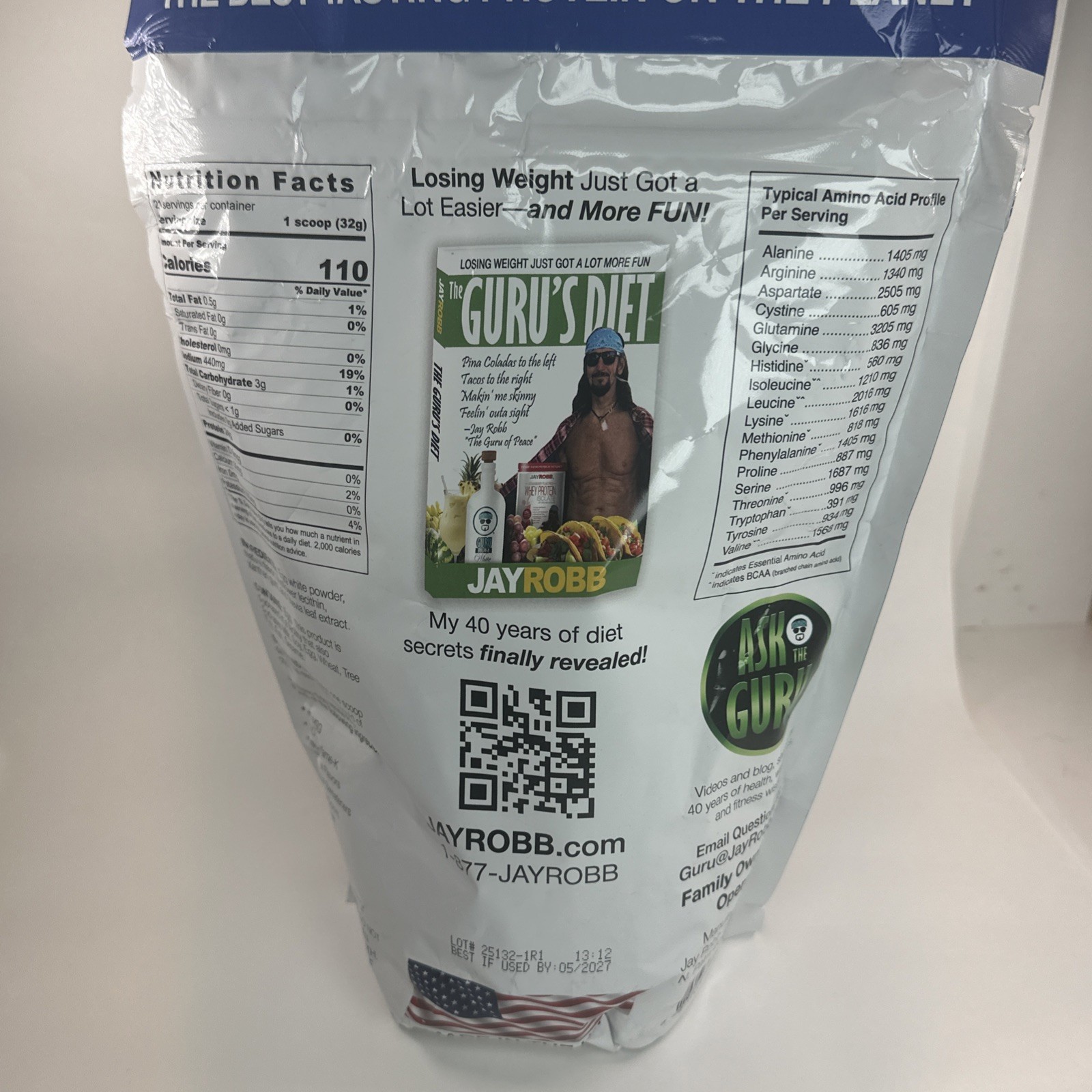 JAYROBB Vanilla Egg White Protein Powder, Low Carb, 1.5 Pound (Pack of 1) 05/27