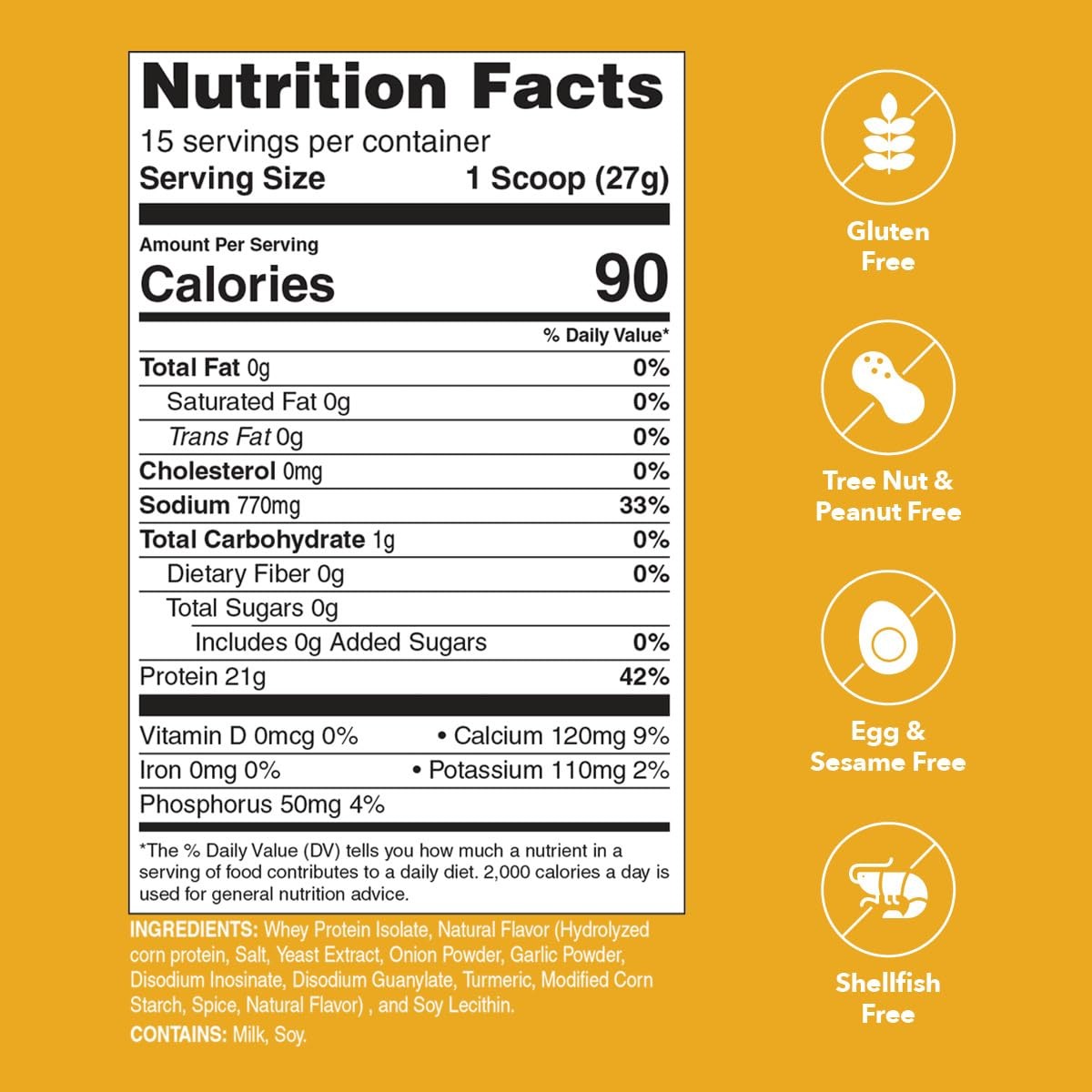 Unjury Whey Protein Powder Chicken Soup Flavored High Protein Soup 21G 100 Whey