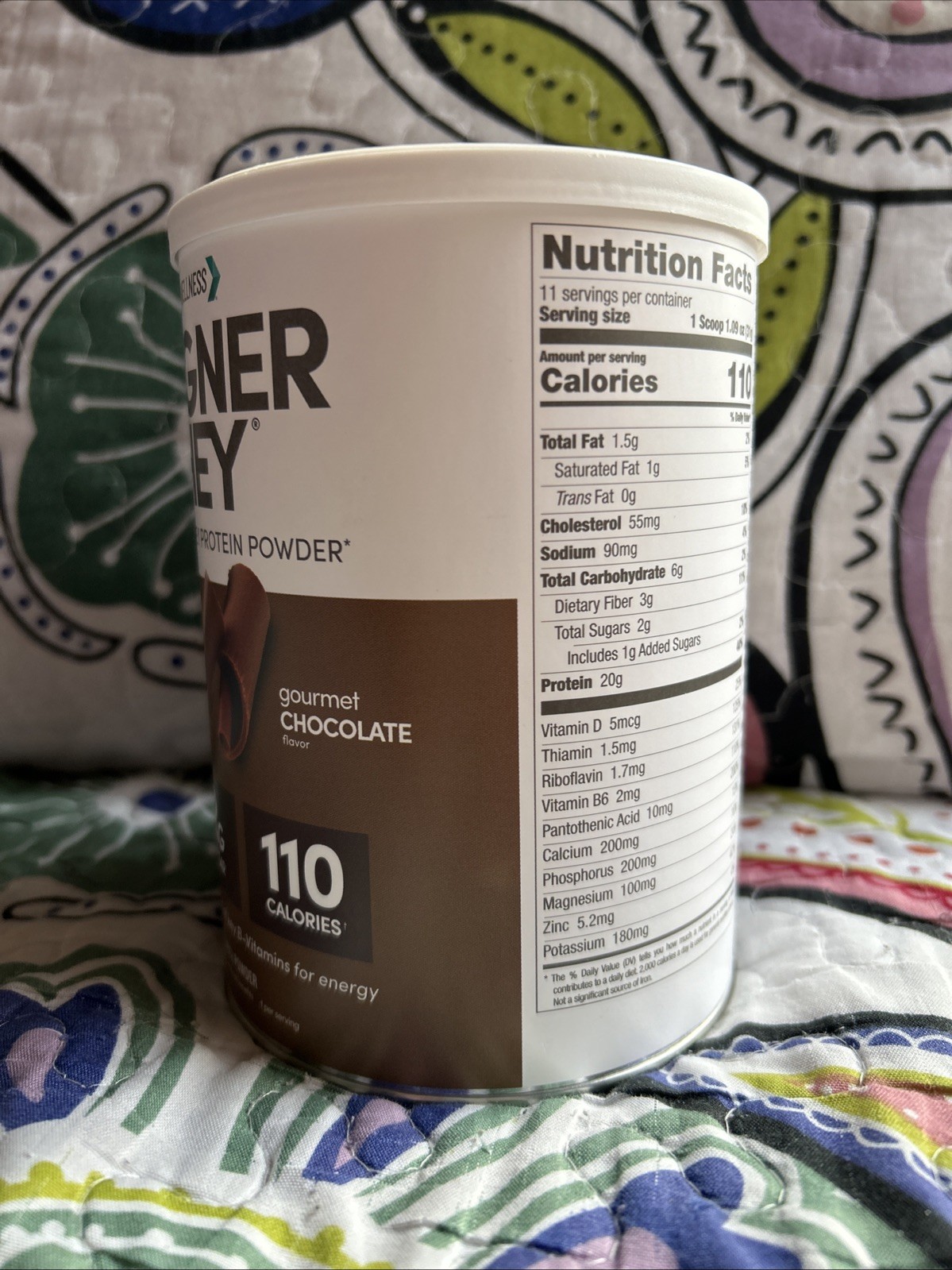 Designer Whey 20 g Natural Protein Powder w Probiotics Gourmet Chocolate 12 oz