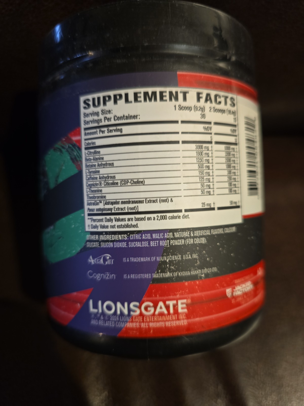 X John Wick Wick Mode Pre Workout Powder 30Serv Osaka Cherry Blossom EXP 9/2026