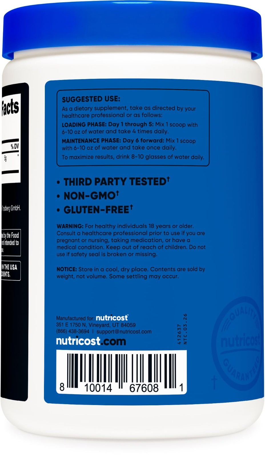 High-Purity Creatine Monohydrate Powder – 500g, Boost Muscle Strength & Performa