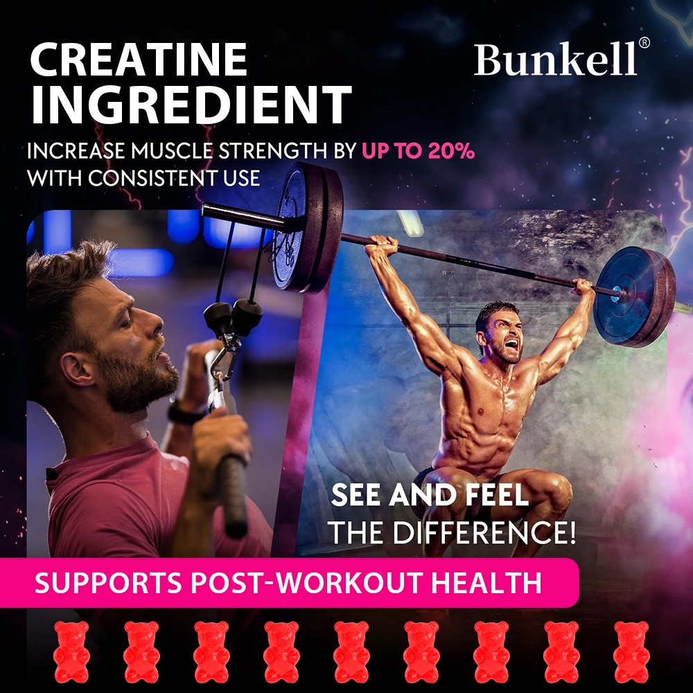 Creatine Monohydrate 2500mg- 60 Gummies – Performance – Sports Fitness Training