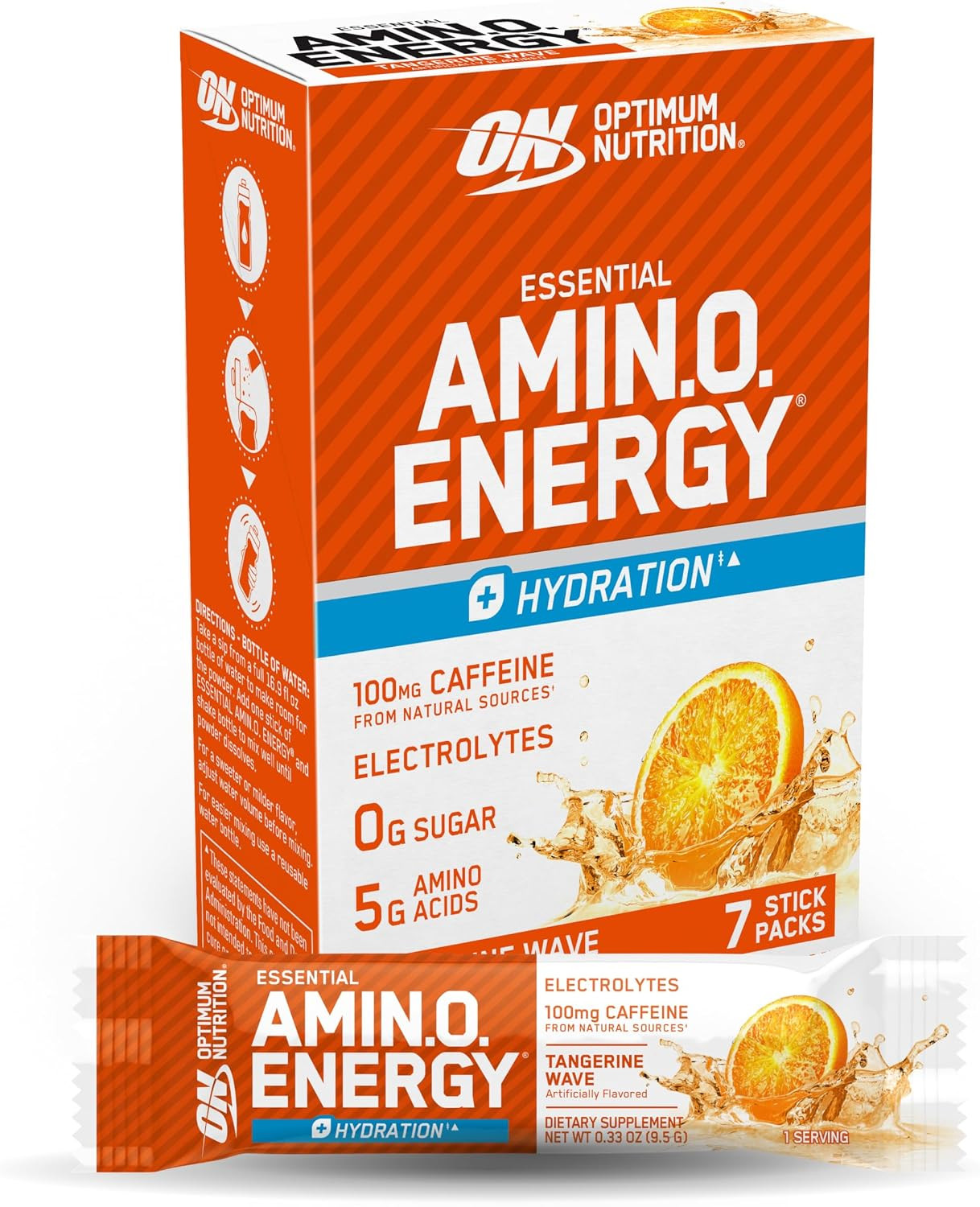 Amino Energy Powder plus Hydration, with BCAA, Electrolytes, and Caffeine, Pine