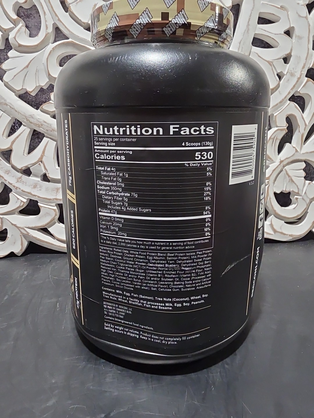 REDCON1 MRE Whole Food Protein Oatmeal Chocolate Chip 7.16 lb, Expires 7/2027