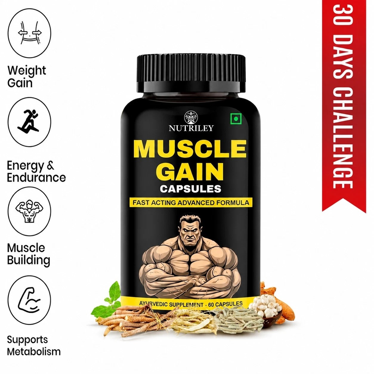 Advanced Bodybuilding Supplement | 60 Capsules | Energy Support USA Free Ship