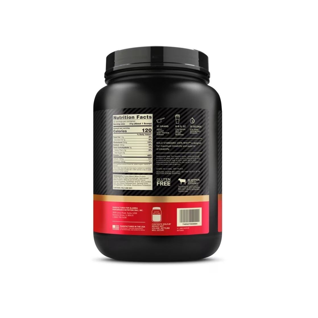 Optimum Nutrition Gold Standard 100% Whey Protein, Cinnamon Roll, 1.5 lb – NEW!!