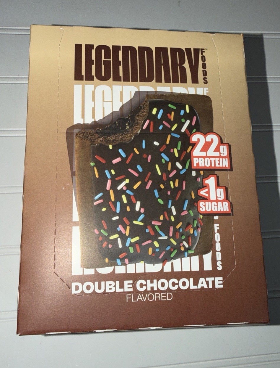 8 pack Legendary Foods Double Chocolate Protein Bar 22g Gluten-Free exp 05/26
