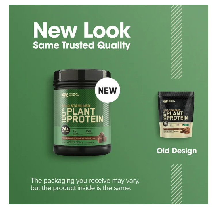 Optimum Nutrition Gold Standard Plant Protein Rich Chocolate Fudge 2 Pack 1lb