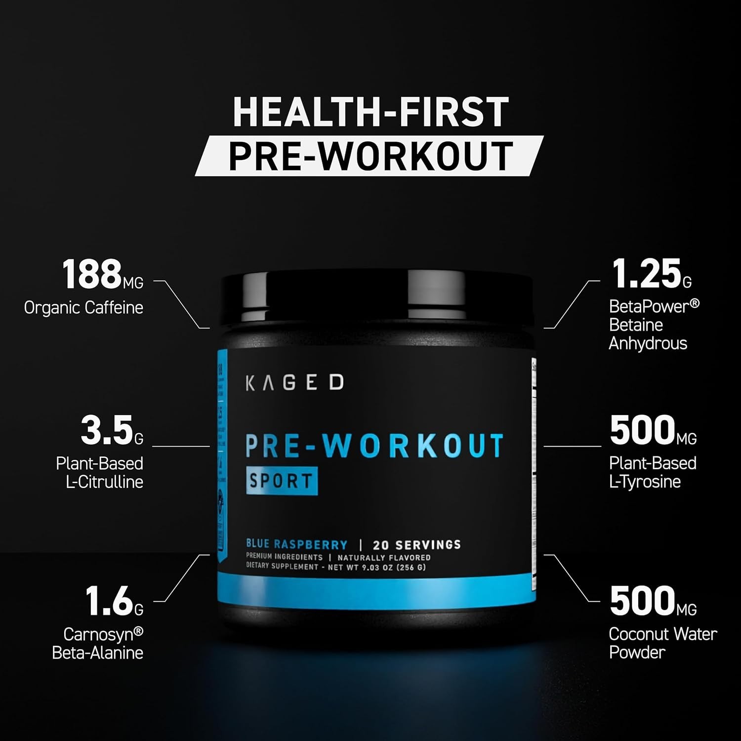 Performance-Enhancing Pre Workout – Blue Razz Flavor with Beta Alanine