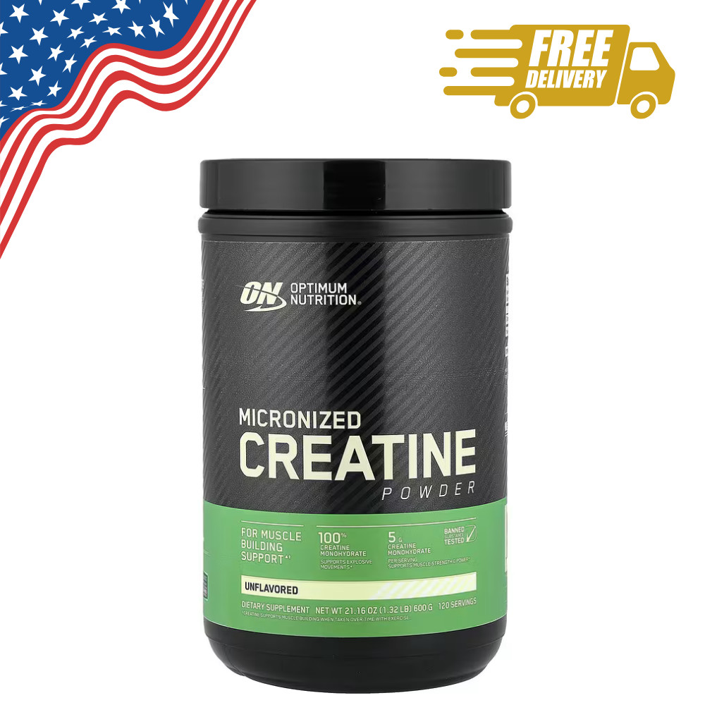 Optimum Nutrition, Micronized Creatine Powder, Unflavored, 1.32 lb (600 g)